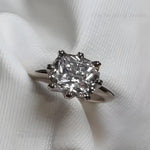 Load image into Gallery viewer, Cushion Moissanite East West Ring: 14k Gold Solitaire Engagement Band
