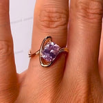 Load image into Gallery viewer, Radiant Cut Pink Sapphire Engagement Ring, 14k Yellow Gold Bridal Ring

