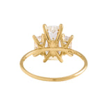 Load image into Gallery viewer, Baguette Moissanite Trilogy Ring: 18K Rose Gold Plated Promise Ring
