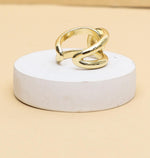 Load image into Gallery viewer, 14K Solid Gold Infinity Knot Ring, Wide Band Promise Ring
