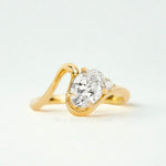 Load image into Gallery viewer, 2 CT Oval Moissanite Engagement Ring Set, 14K Gold Wedding Bridal Set
