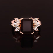 Emerald Cut Black Onyx Ring: Handmade 925 Sterling Silver Gemstone