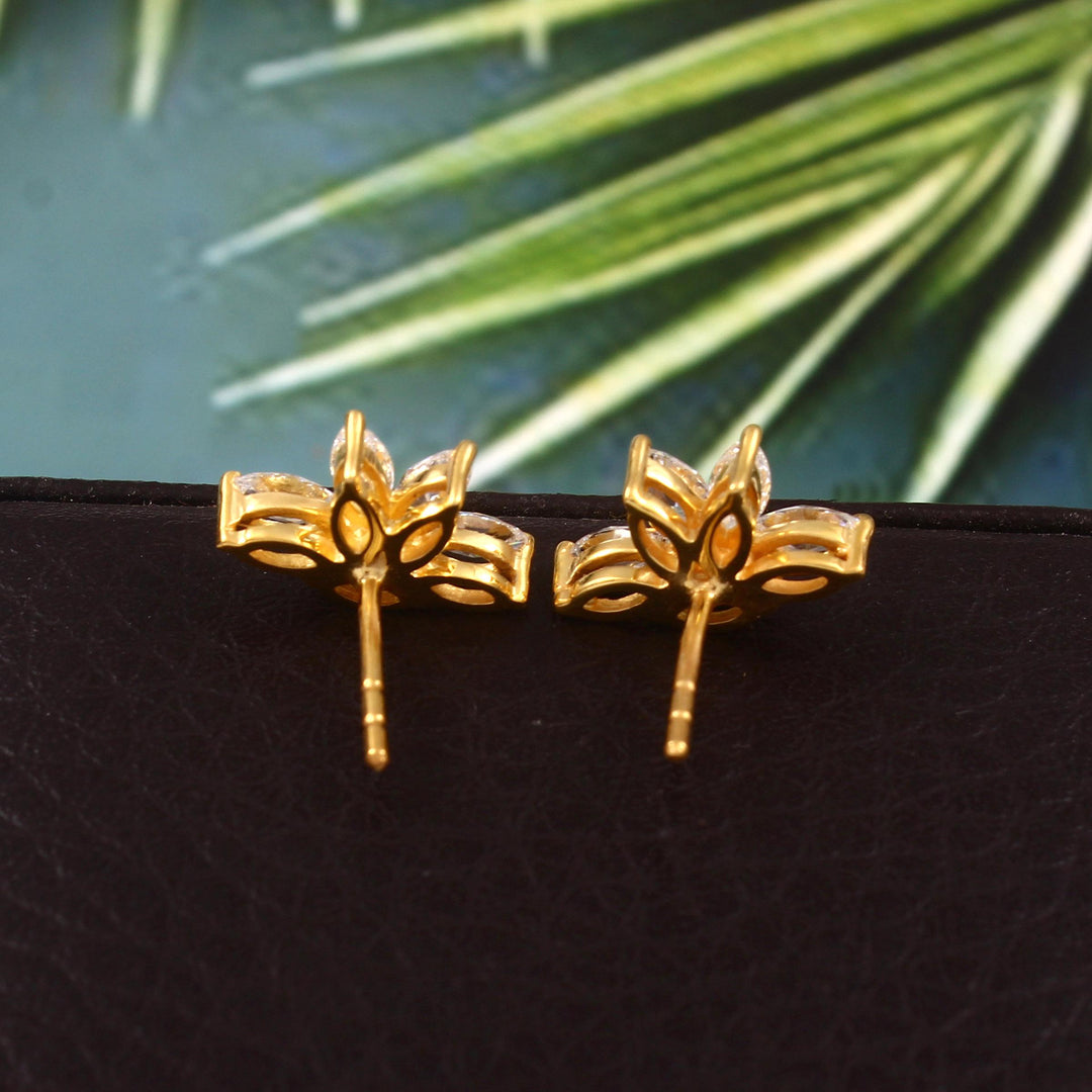Marquise Moissanite Stud Earrings: Dainty 925 Sterling Silver Jewelry