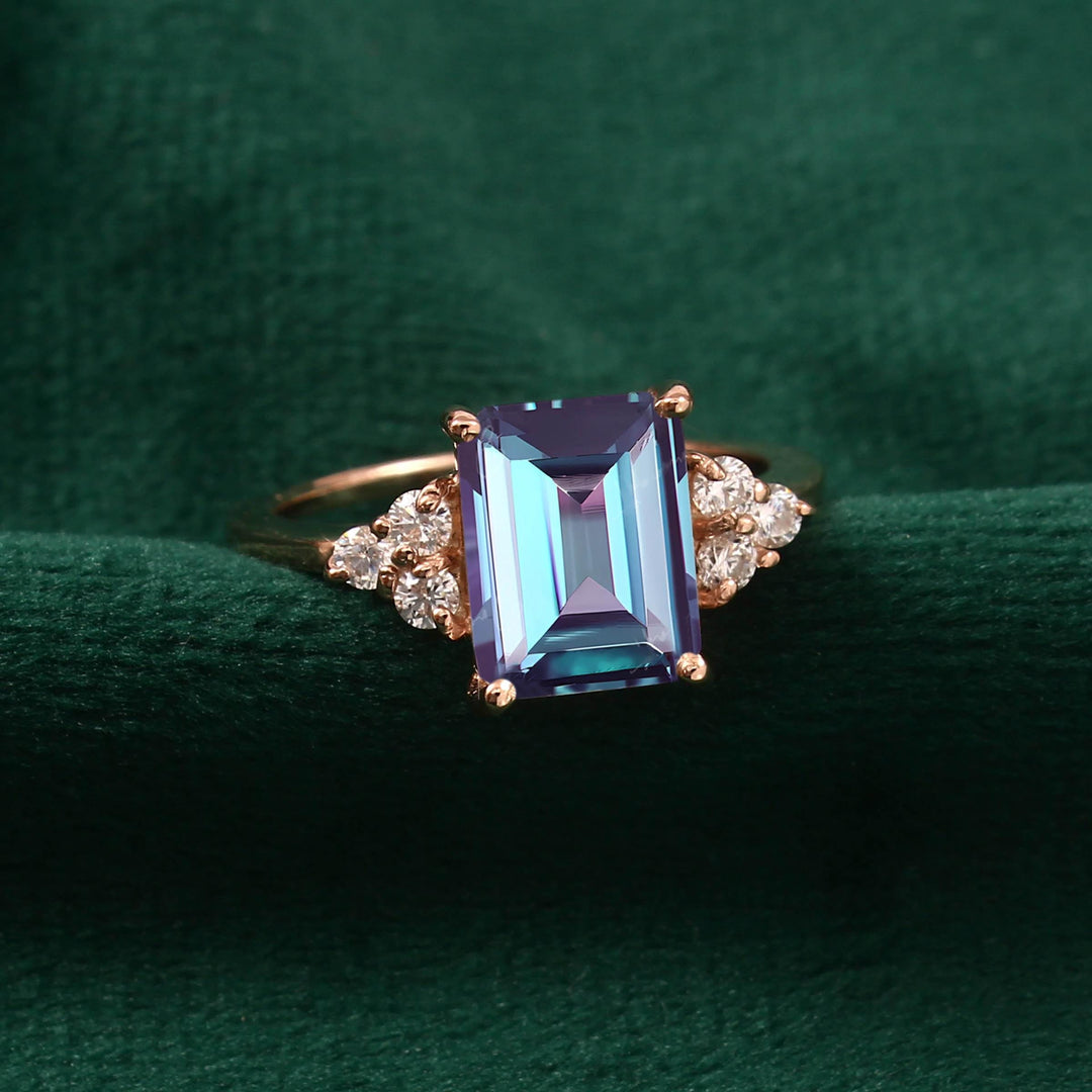 Sterling Silver Alexandrite Ring | Color Change Gemstone, June Birthstone Jewelry