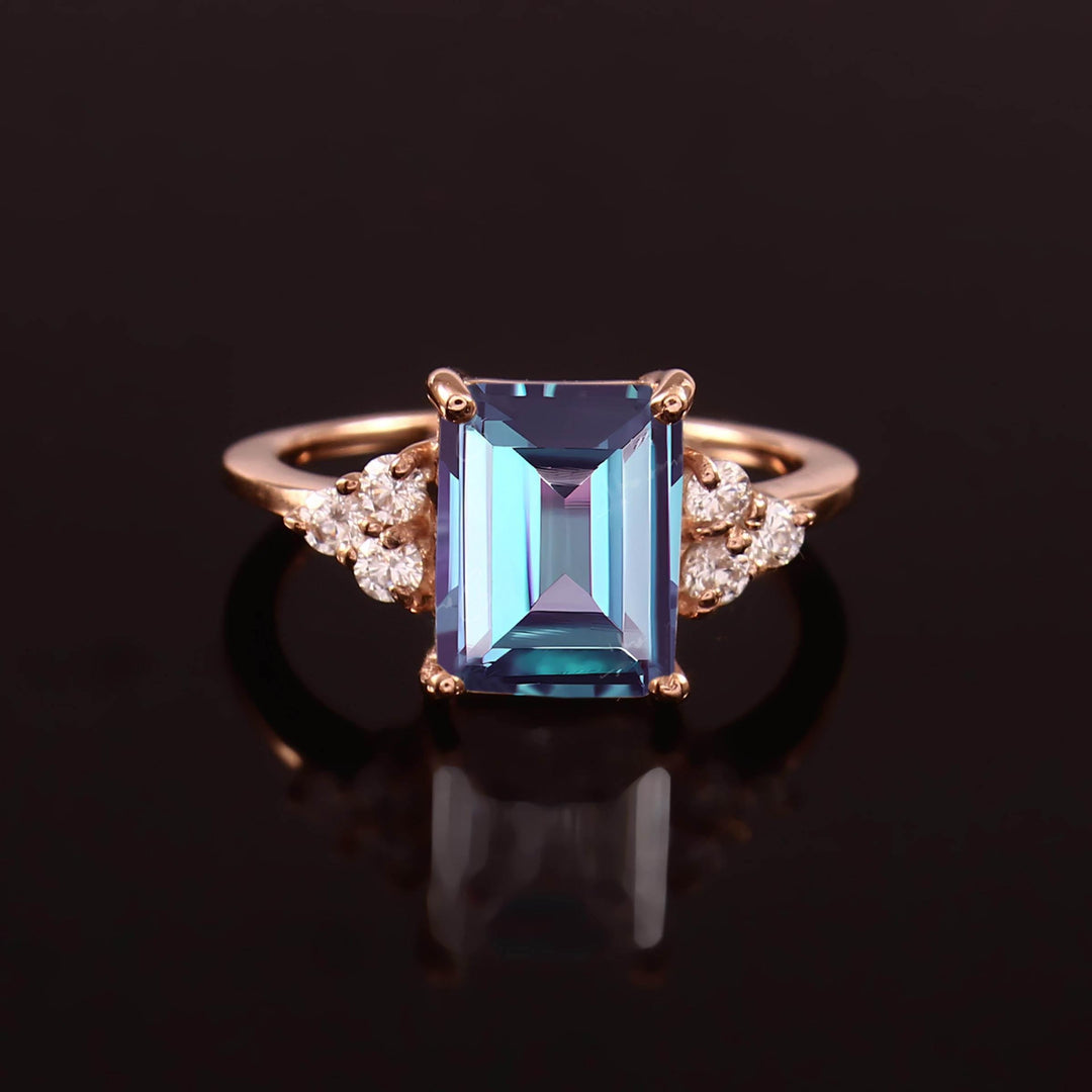 Sterling Silver Alexandrite Ring | Color Change Gemstone, June Birthstone Jewelry