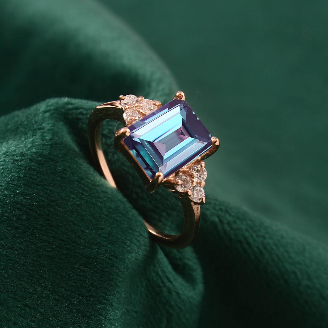 Sterling Silver Alexandrite Ring | Color Change Gemstone, June Birthstone Jewelry