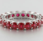 Ruby Eternity Band: Handmade Sterling Silver Anniversary Ring