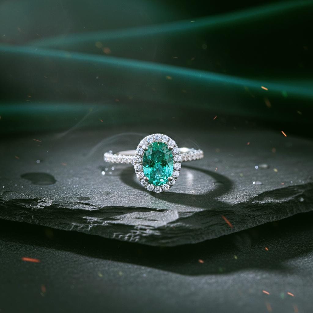 Handmade 14K Gold Emerald Solitaire Ring: Classic Prong Set Engagement Jewelry