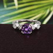 Rose de France Amethyst Ring: 14K Rose Gold & Sterling, Amethyst Ring, Purple Amethyst, Natural Amethyst