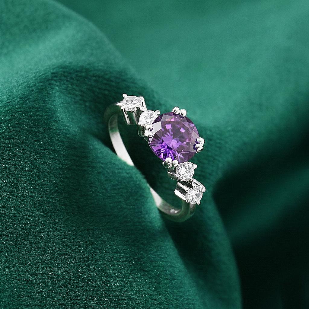Rose de France Amethyst Ring: 14K Rose Gold & Sterling, Amethyst Ring, Purple Amethyst, Natural Amethyst