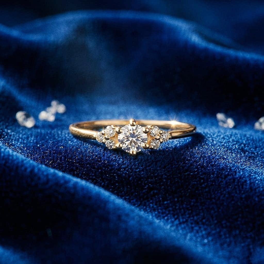 Vintage Round Moissanite Engagement Ring, Dainty White Gold Moissanite Wedding Ring,  Anniversary Promise Rings For Women