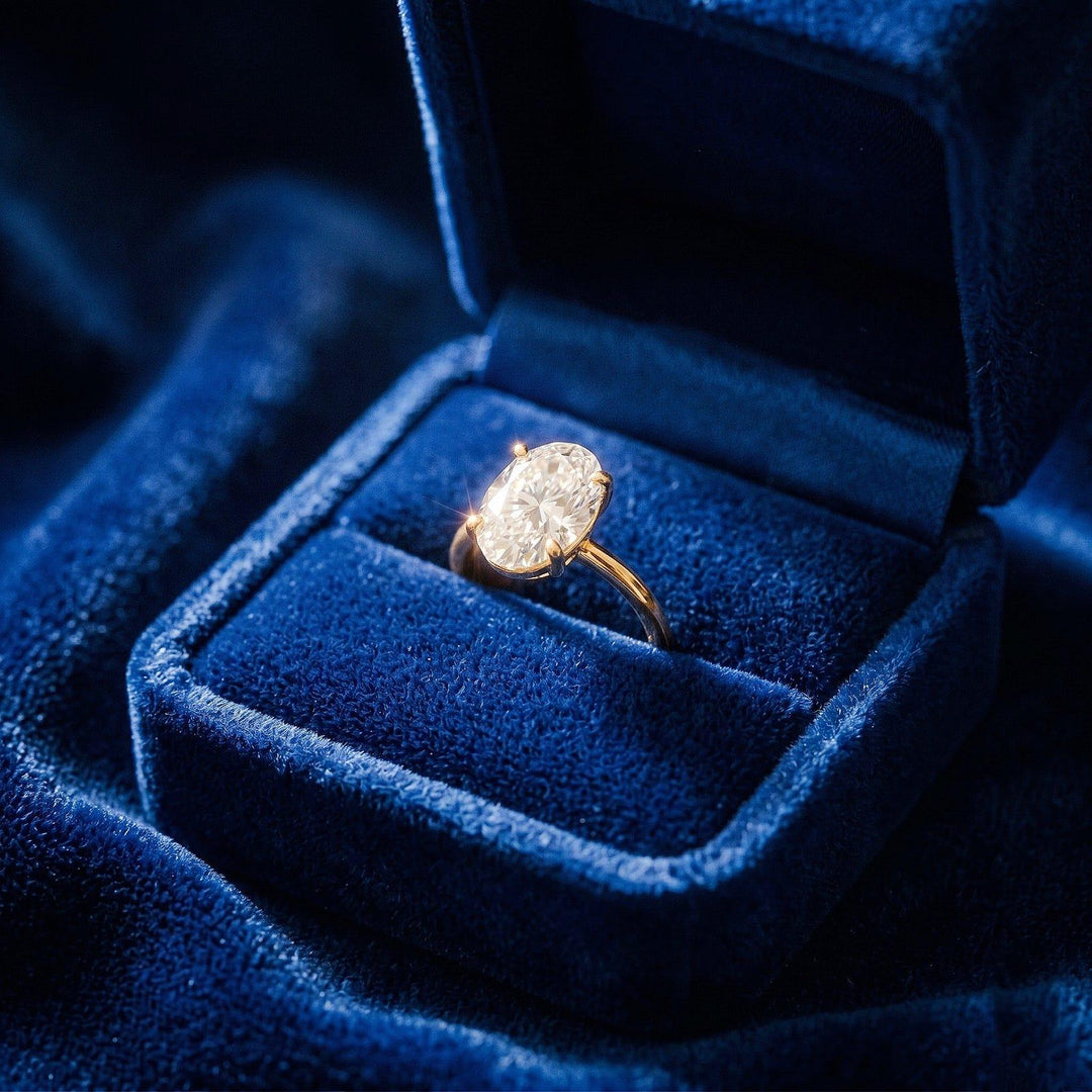 Oval Cut Moissanite Engagement Ring, Oval Solitaire Moissanite Ring, 14k Solid Gold Ring, Anniversary Gift Ring, Bridal Ring, Daily Ring