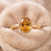 Natural Citrine Oval Ring, Bezel Cut Ring, Dainty Ring, Everyday Wear Ring, Minimalist Ring, Gemstone Ring, Unique Jewelry, Gifts For Her
